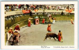 TIJUANA, BAJA CALIFORNIA Mexico  BULL RING Plaza de Toros Bullfight  Postcard