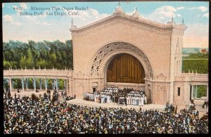 Vintage Postcard 1916 Spreckles Organ Pavillion Balboa Park, San Diego, CA