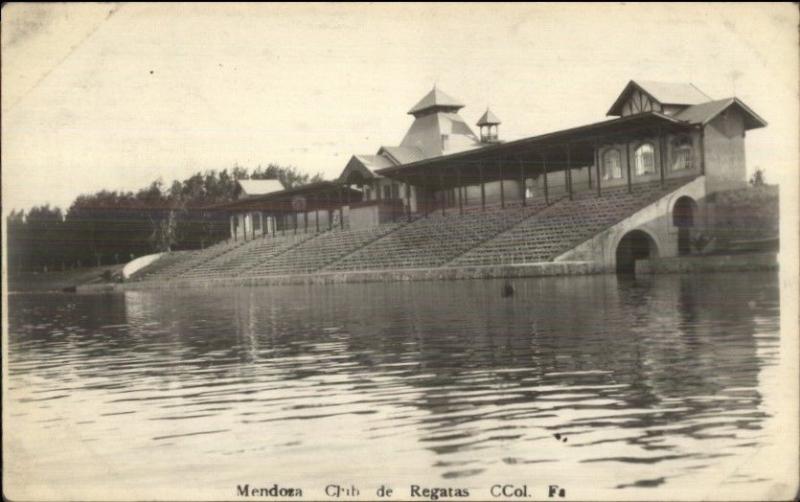 Mendoza Argentina Club de Regatras Col c1910 Real Photo Postcard