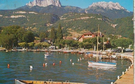 Talloires Port Et Les Dents De Lanfon Harbour Marine Postcard