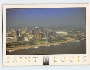 Postcard Aerial view of the Gateway City, St. Louis, Missouri