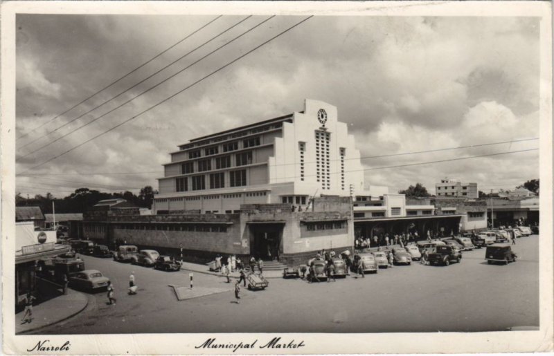 PC NAIROBI MUNICIPAL MARKET KENYA REAL PHOTO POSTCARD (a27714)