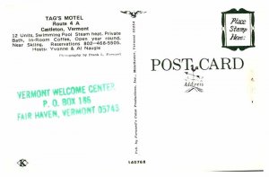 Postcard MOTEL SCENE Castleton Vermont VT AU6824