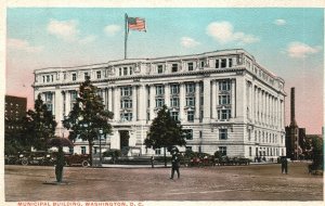 Vintage Postcard 1920's Municipal Building Government Office House Washington DC