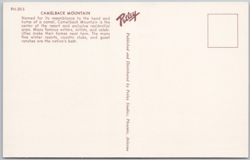 Phoenix Arizona Camelback Mountain Golf Course Postcard H75