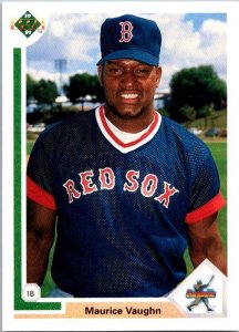 1991 Upper Deack Baseball Card Maurice Vaughn Boston Red Sox sk20703