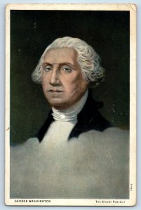 1935 George Washington Gilbert Stuart's Painting Washington DC Vintage Postcard