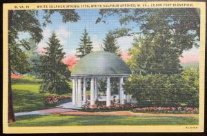 Vintage Postcard 1937 White Sulphur Springs, West Virginia (WV)