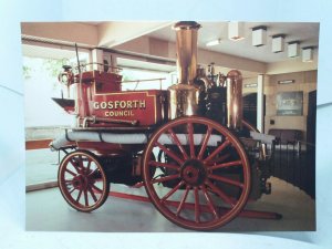 Gosforth Council Steam Powered Fire Engine 1905 Vintage Postcard Tyne & Wear