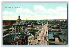 C. 1907-10 The Heart Of Peoria, Ill. Postcard P217