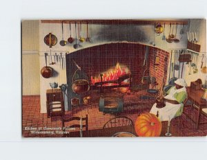 Postcard Kitchen of Governor's Palace, Williamsburg, Virginia