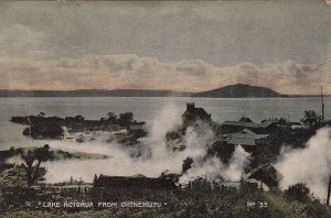 Postcard Lake Rotorua From Ohinemutu New Zealand