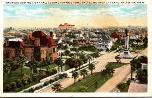 Texas Galveston Birds Eye View From City Hall Looking Towards Hotel Galvez an...