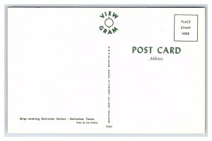 Ships Entering Harbor Galveston Texas Postcard