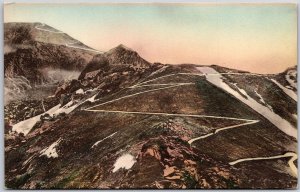 The Switchback Pikes Peak Auto Highway Colorado Springs Colorado CO Postcard