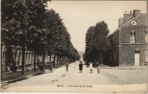 CPA ROYE Avenue de la Gare (19290)