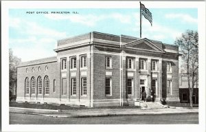 View of Post Office, Princeton IL Vintage Postcard D56