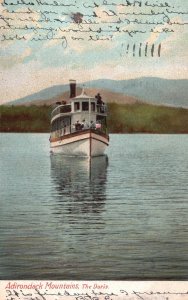 Vintage Postcard 1907 Adirondack Mountains Dorris Steamer Water Transportation