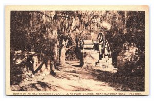 Postcard Ruins Old Spanish Sugar Mill Port Orange Near Daytona Beach Florida