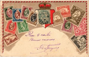 PC MALTA STAMPS PHILATELY POSTAL HISTORY (a30715)