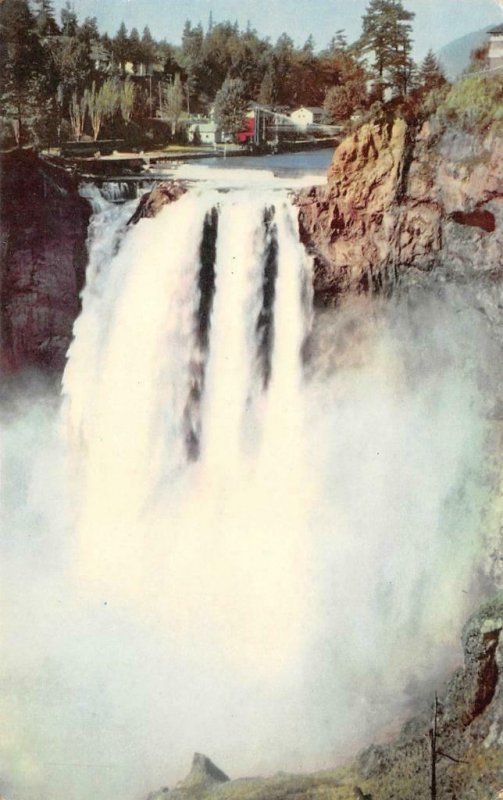 SNOQUALMIE FALLS Washington 76 Gasoline Union Oil Co 1941  Vintage Postcard