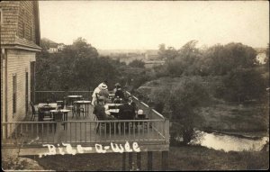 Cape Cod? Bide-a-Wee Porch Deck Scene c1910 Real Photo Postcard