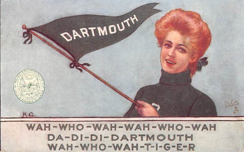 Dartmouth College, Hanover, New Hampshire USA College Girl 1908 