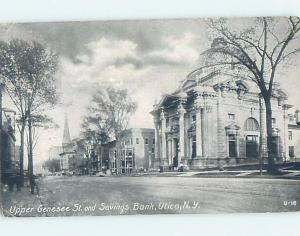 Divided-Back SAVINGS BANK ON UPPER GENESEE STREET Utica New York NY F1312