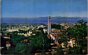 Vtg Panorama of University of California Berkley Campus CA Unused Postcard