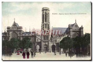 Old Postcard Church Paris Sanit Germain l & # 39Auxerrois