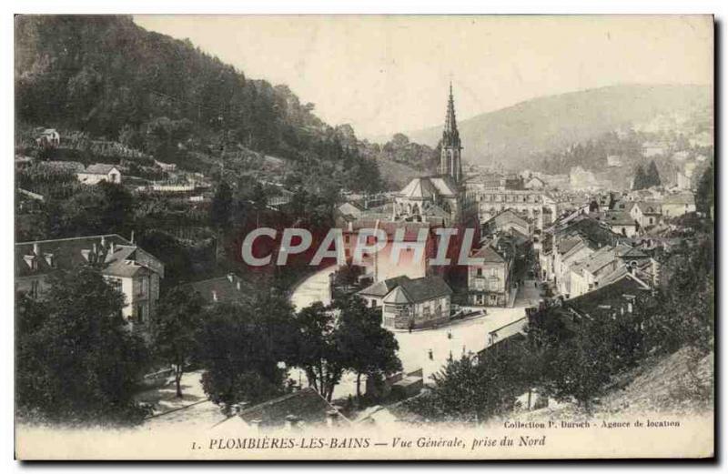 Old Postcard Plombieres Les Bains Vue Generale North jack