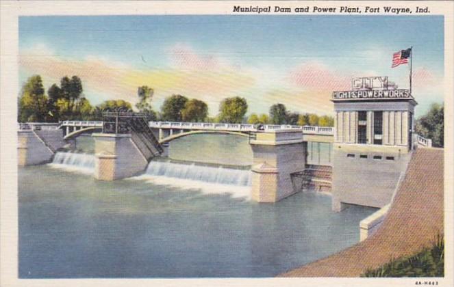 Indiana Fort Wayne Municipal Dam and Power Plant Curteich