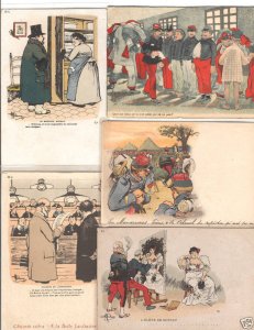 GUILLAUME Artist Signed Military 175 Vintage Postcards (L4240)