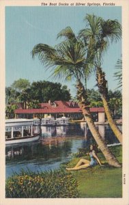 Florida Silver Springs Feeding The Boat Docks Curteich