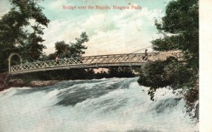 Vintage Postcard Bridge Over The Rapids Niagara Falls New York Valentine & Sons