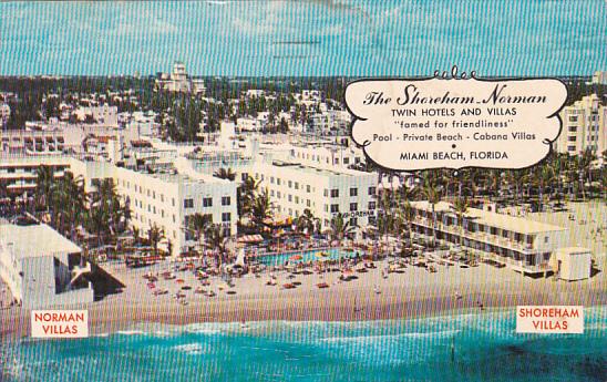 The Shoreham Norman Twin Hotel & Villas Pool Miami Beach Florida 1965