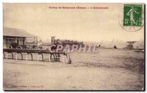 Old Postcard Camp of Sissonne L & # 39abreuvoir Horse Militaria