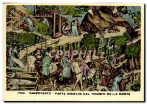 Postcard Modern Italy Camposanto Pisa Italia Parte del trionfo Sinistra della...