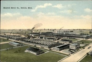 Detroit Michigan Maxwell Motor Co Factory Plant c1900-20s Vintage Postcard