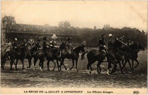 CPA PARIS Revue du 14 Juillet a Longchamp Officiers Etrangers (1242330)