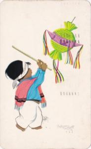 Mexico Young Boy With Pinata