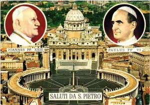 CPM CATHOLIC POPE Saluti da S.Pietro-Joannes PP. XXIII, Paulus PP VI (318247)