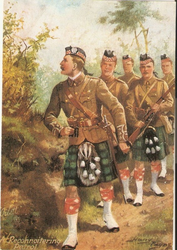 Harry Payne. The Argylshire Rgt.on foot  Modern English repro of a Tuck Oilet