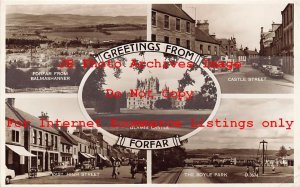 Scotland, Forfar, RPPC, Multi-View, Greetings, 1959 PM, Photo