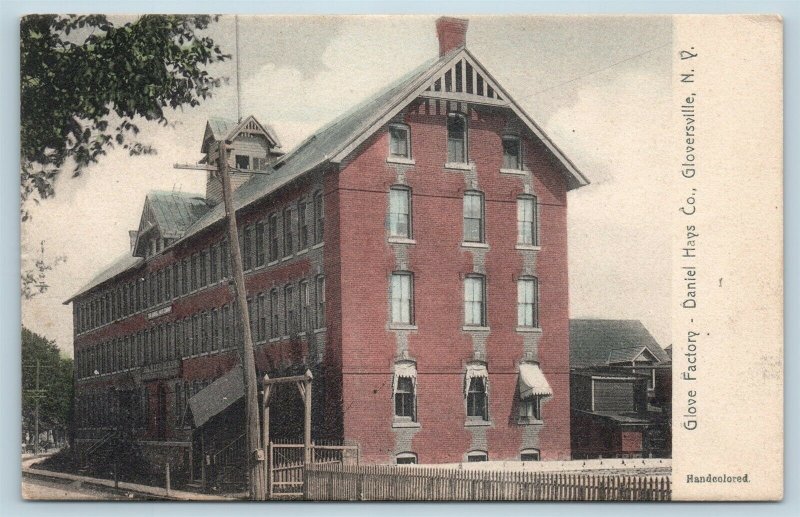 Postcard NY Gloversville 1905 View Daniel Hays Co Glover Factory Handcolored M11