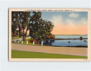 Postcard A Picturesque Drive Around Seneca Lake Outlet Geneva New York USA