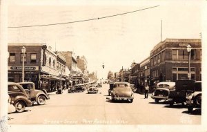 Port Angeles Washington Street Scene Drug Store Real Photo Postcard AA27563