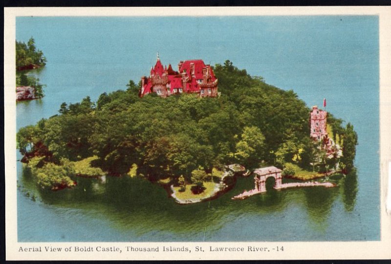 Ontario ~ Aerial Boldt Castle Thousand Islands St. Lawrence River PECO WB