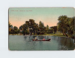 Postcard Scene At Flax Pond, Lynn, Massachusetts