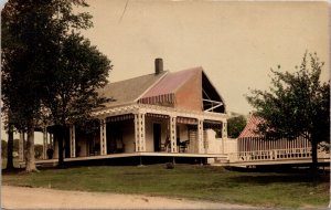 Hand Colored Postcard House in or near Manchester, Vermont